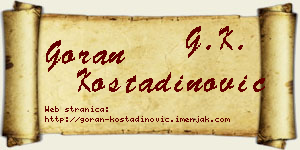 Goran Kostadinović vizit kartica